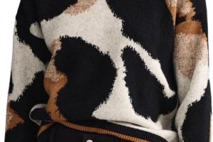 GANT Women’s Leopard Pattern Knit Sweater