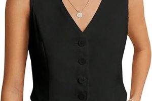 GORGLITTER Women's Sleeveless Asymmetrical Blazer VestElevate your style with the GORGLITTER Women's Sleeveless Asymmetrical Blazer Vest. Designed for modern elegance, this chic vest features a flattering V-neckline and an asymmetrical button-down front, adding a touch of sophistication to any outfit. Its tailored waist creates a slimming silhouette, making it perfect for both office wear and evening occasions. Crafted with lightweight, breathable fabric, it offers all-day comfort without compromising on style. Pair it with trousers, skirts, or jeans for a versatile, fashion-forward look.