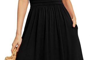 Simier Women’s Summer Short Sleeve Midi Dress – Casual, Pockets, Flattering Fit for Travel & Everyday Wear