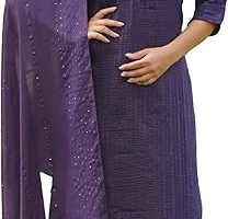 Elegant Purple Crepe Kurta Set for Women with Dupatta