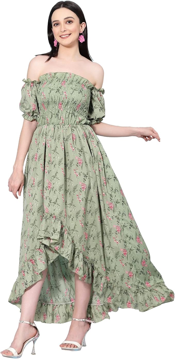 “OOMPH! Stylish Western & Fusion Midi Dress for Women”