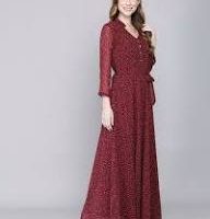 RUDRAAKSHA Women’s Wine-Colored Dress Collection